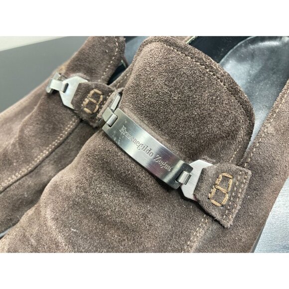 Ermenegildo ZEGNA Brown Leather Loafers 7 1/2 - Picture 3 of 5